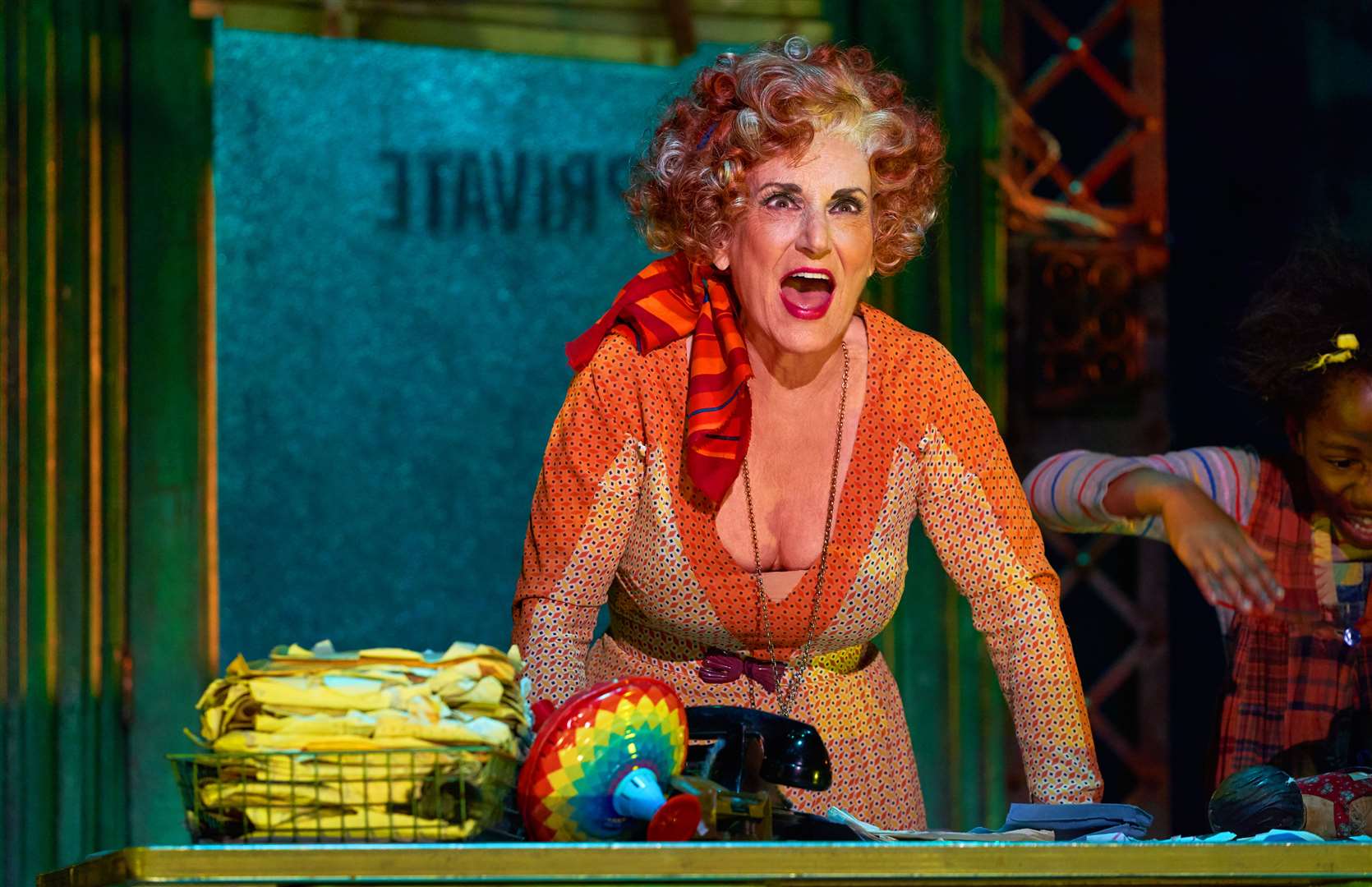 Lesley Joseph is Miss Hannigan in Annie