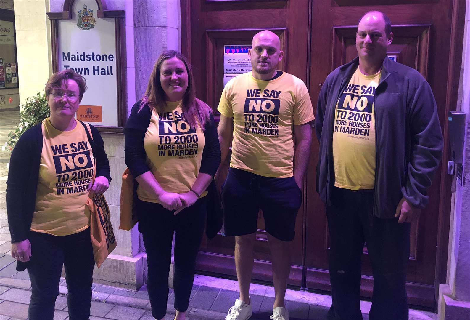 From left, Heidi Scott, Claudine Russell, Duncan Shadbolt, Tristan Russell - Marden Planning Opposition Group