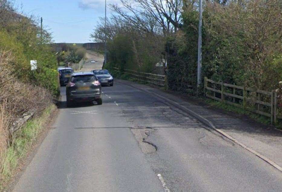 The potholes on the A259 in Dymchurch before their rude makeover. Picture: Google