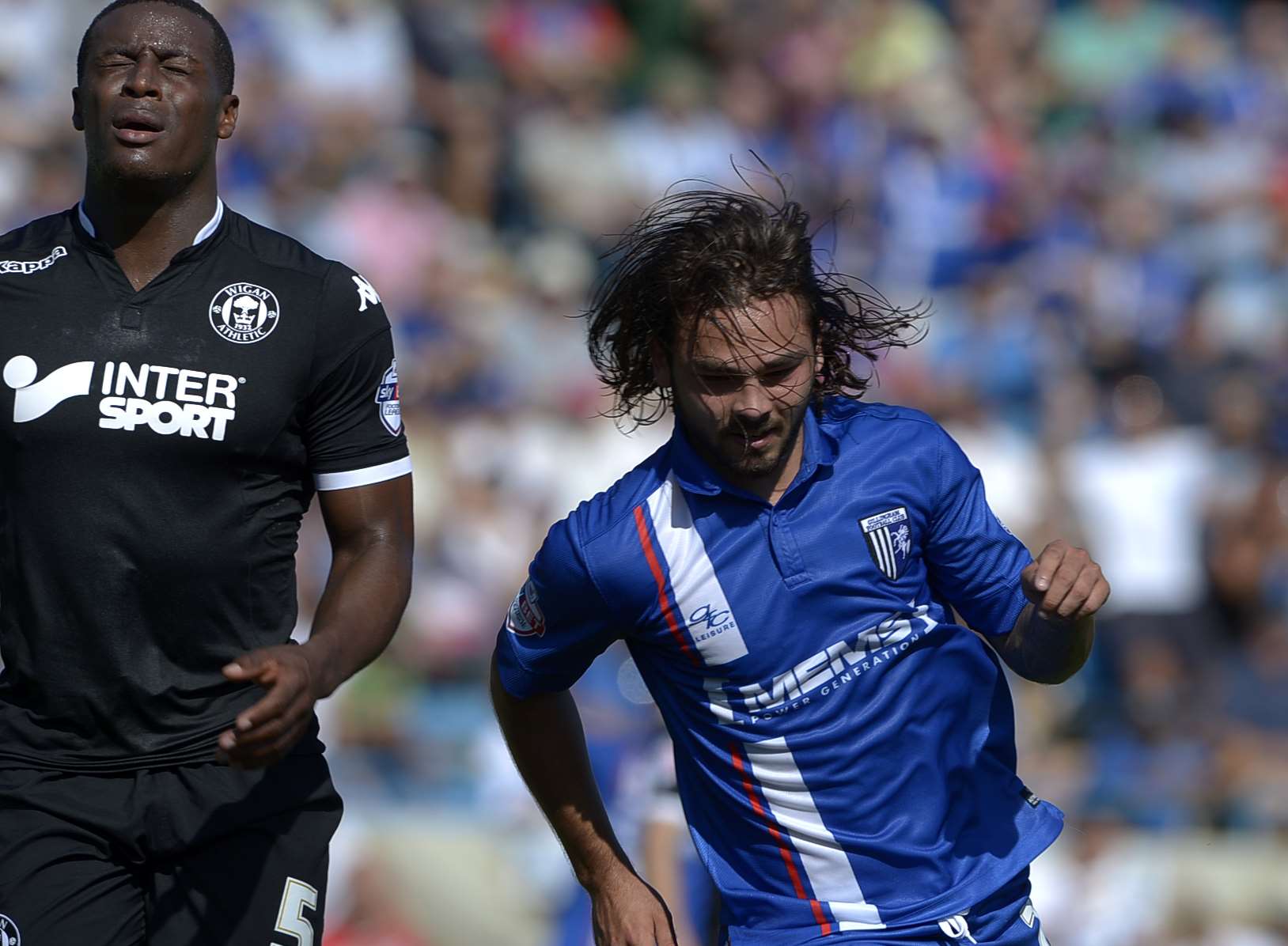 Bradley Dack celebrates scoring the opening goal against Wigan in August Picture: Barry Goodwin