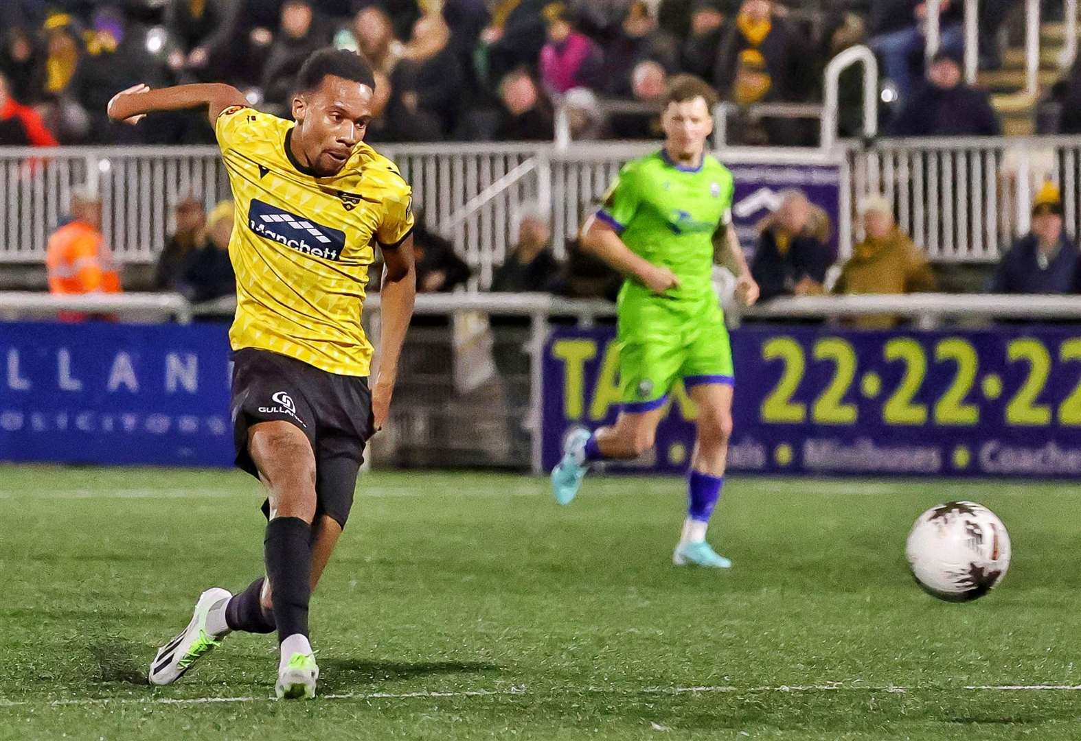 Manny Duku made his Maidstone debut against Braintree on Tuesday night. Picture: Helen Cooper