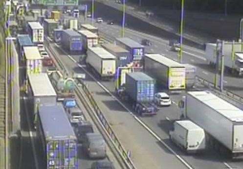 Traffic is queueing near the Dartford Tunnel due to an "incident". Picture: National Highways