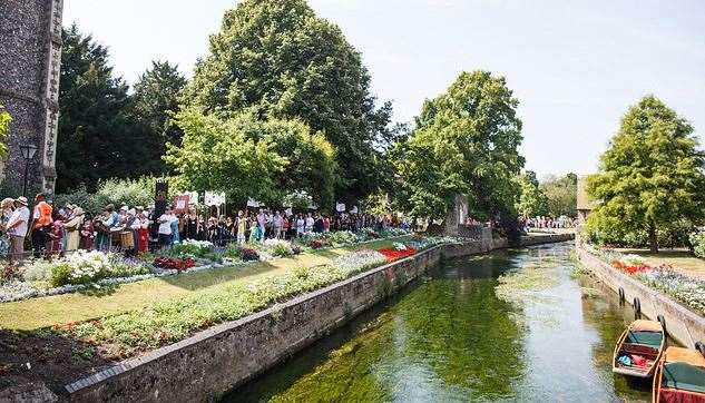 The Canterbury Medieval Pageant parades through the city