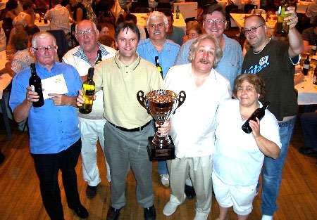 The triumphant Six Bells team celebrate their victory. PD*1048315