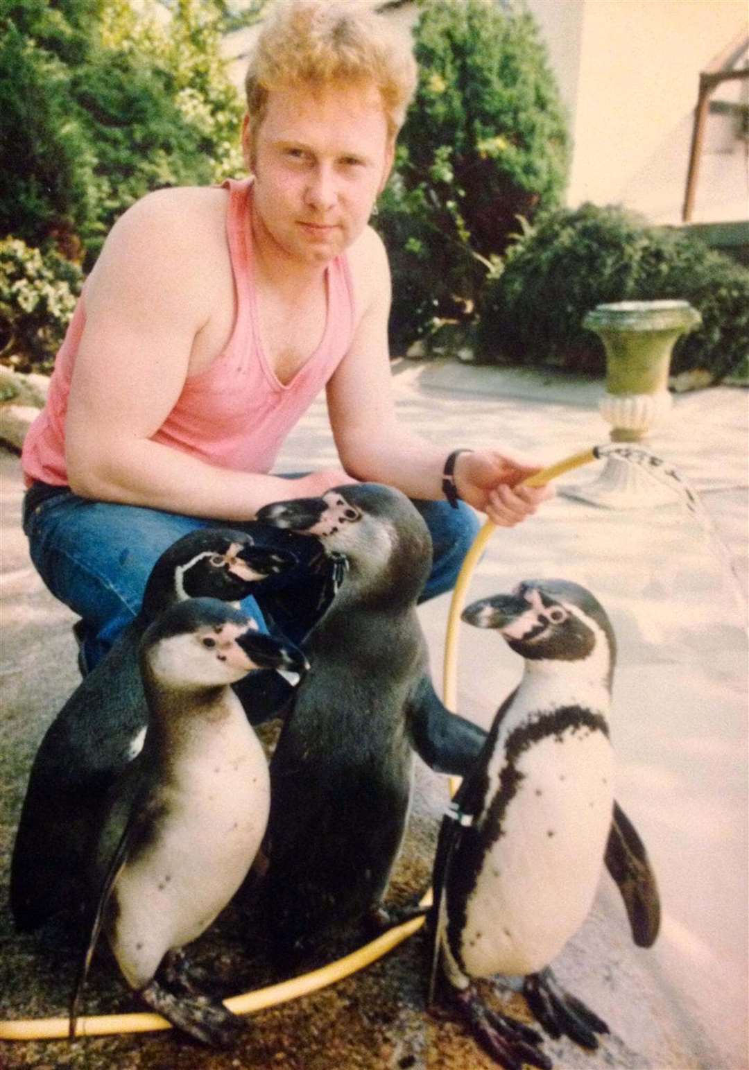 Rosie and friends with head zookeeper John Pickering in 1992 (East Riding of Yorkshire Council/PA)