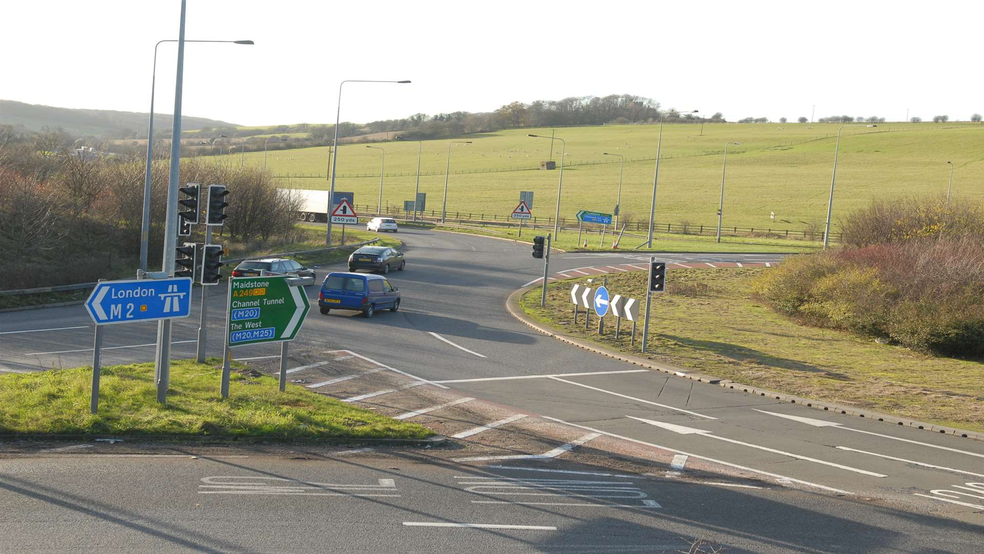 The accident happened on the A249 near the Stockbury Roundabout. File image