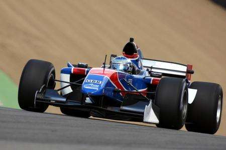 Aaron Steele in action in the A1GP at Brands Hatch