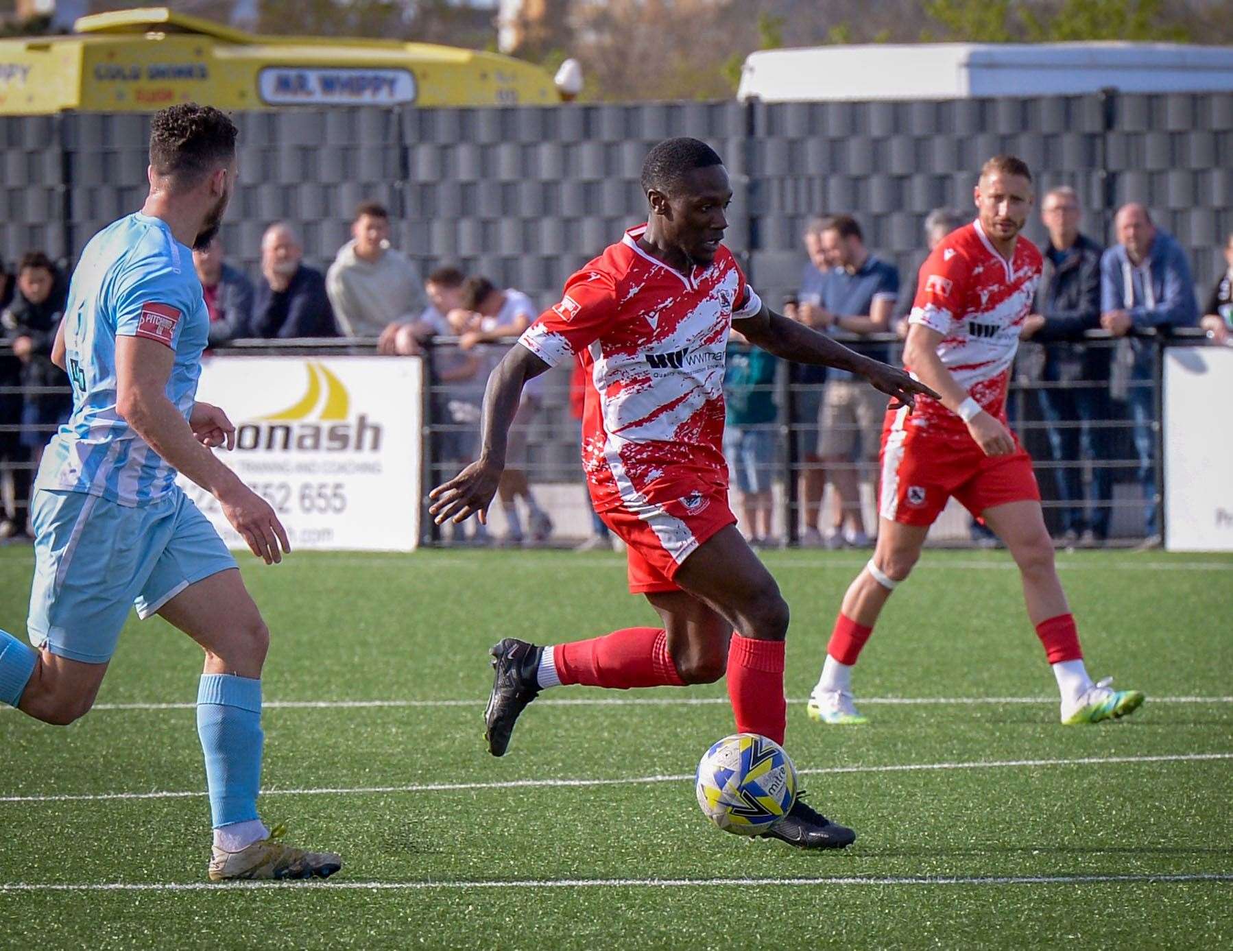 Ramsgate winger Jordan Green is set to miss the play-offs. Picture: Stuart Watson