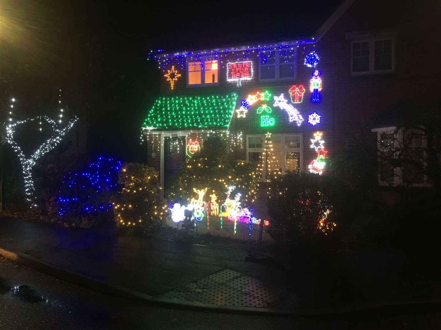 Callum raises money for Homeless Care with his display in Queen Elizabeth Road. Picture: Des Long