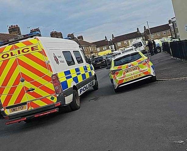 Police attended the disturbance in Vincent Gardens in Sheerness