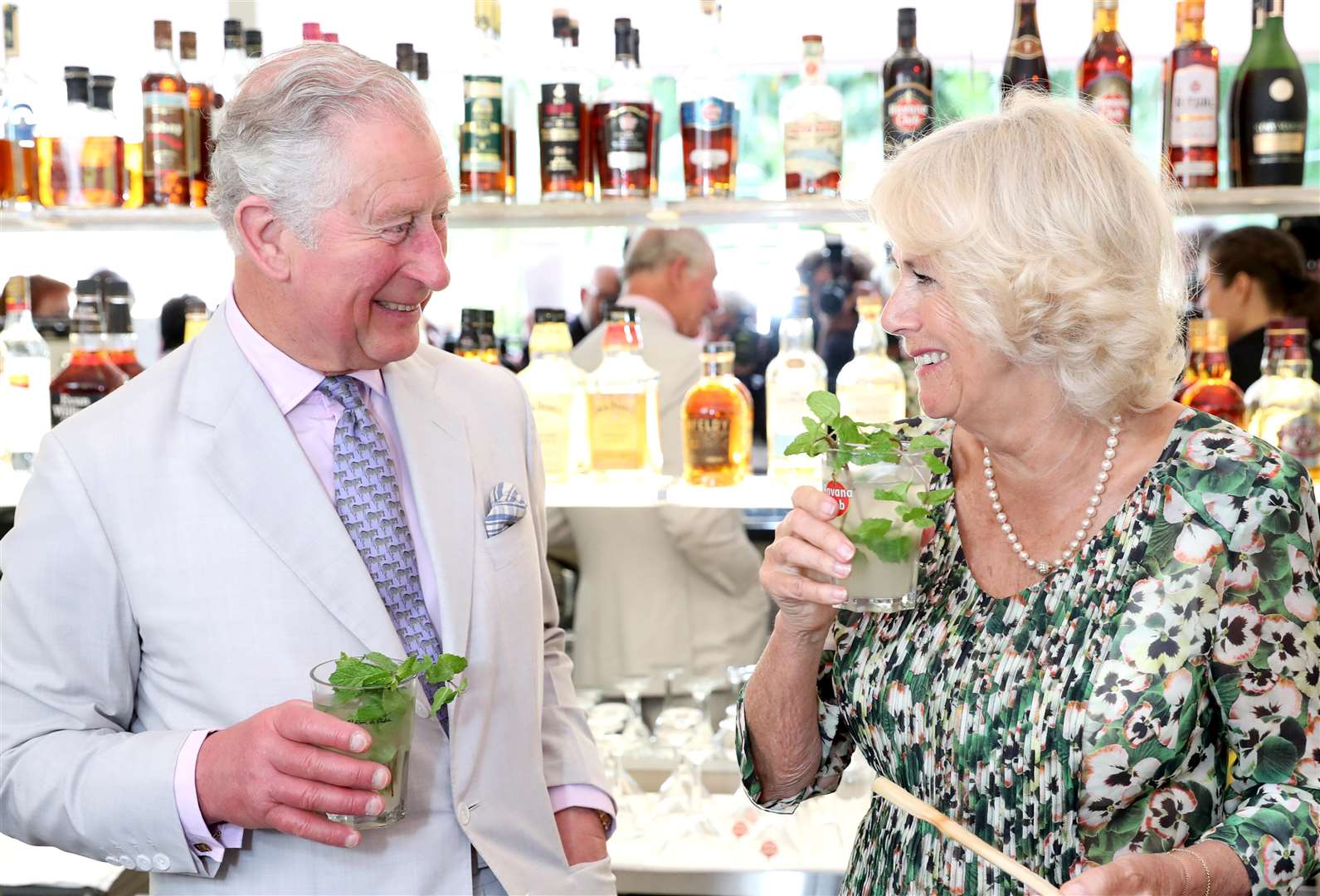 The couple enjoy a mojito on a royal tour to Cuba in 2019 (Chris Jackson/PA)