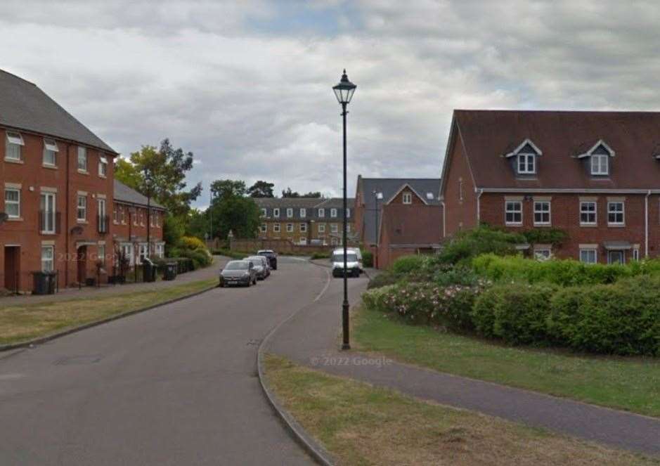 A car was pulled over in Pinewood Place, Wilmington, where police uncovered class A drugs hidden under a car gear stick. Picture: Google