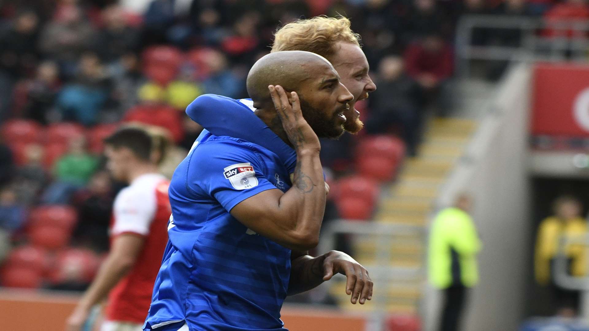 Josh Parker enjoys the moment after sealing the win with four minutes left Picture: Barry Goodwin