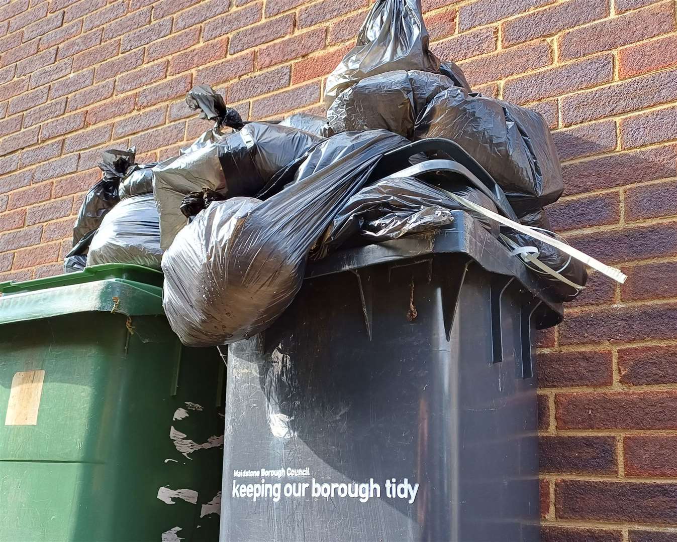 The bins are overflowing at Barbara Quick's house in Skye Close, Maidstone