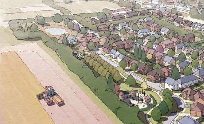 A drawing showing what the development in Minster near Ramsgate could look like - applicants Gladman have appealed TDC’s rejection of the schemePicture: CSA Architects