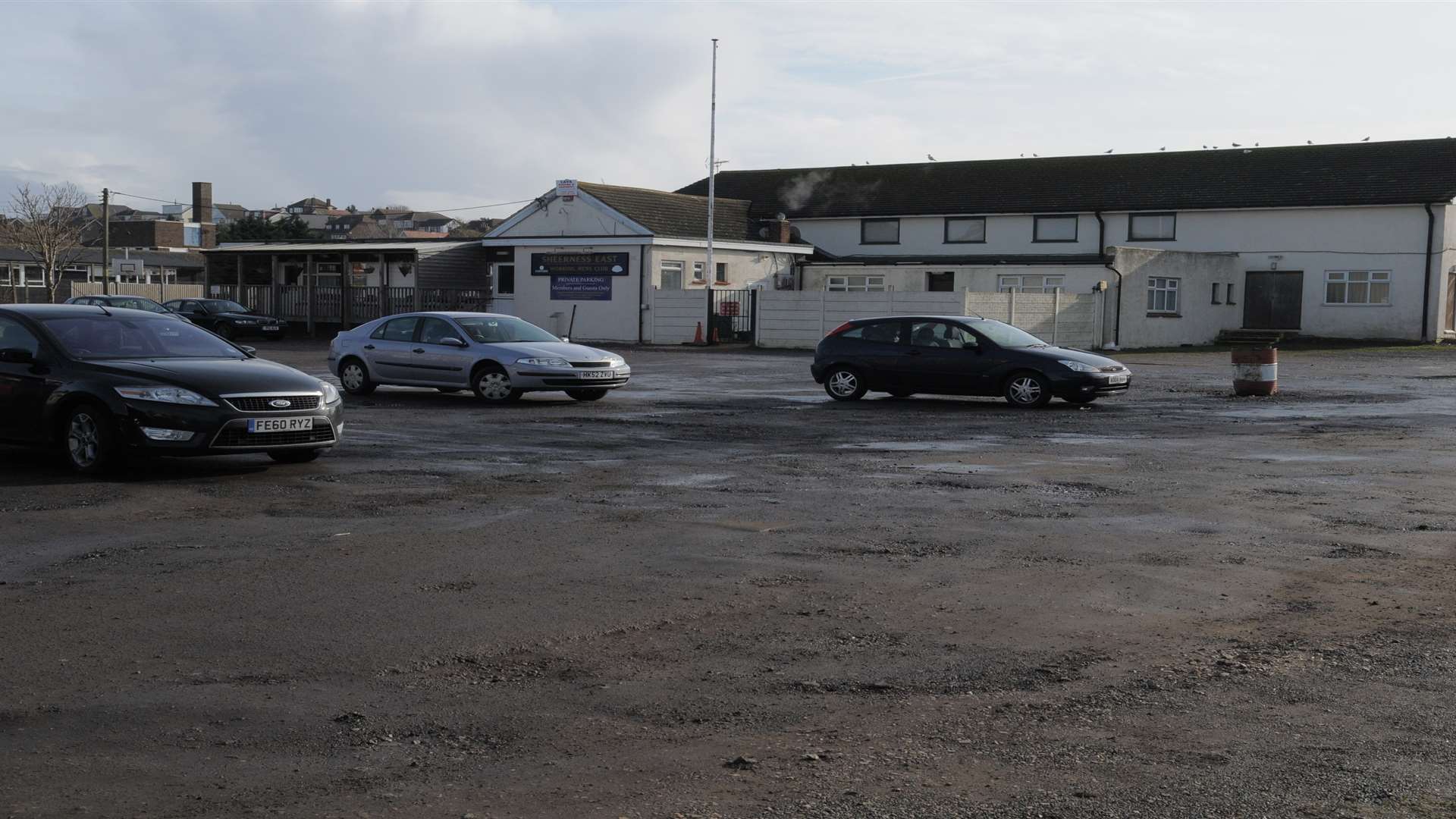 Sheerness East Working Men's Club, Queenborough Road, Halfway, in the first stage of repairs to the car park