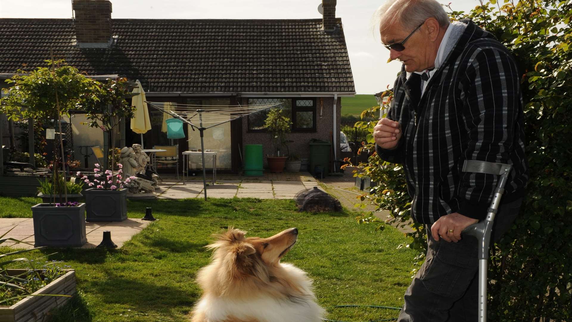 Tony Reeves with his dog Bailey