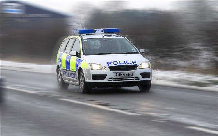 At around 7.15pm on Friday, June 22, a group of motorcyclists threw a brick at the back of a police car.