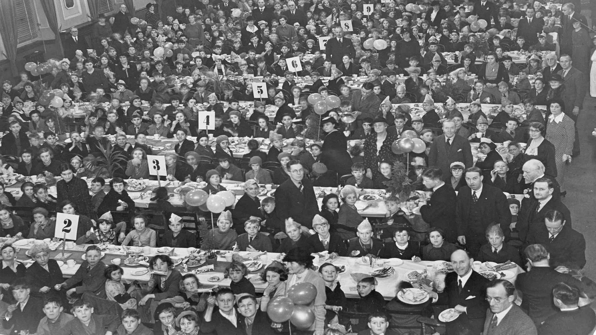 The Kent Messenger organised a Christmas party for poor children in Maidstone every year from 1891 until 1939 when they were halted because of the threat of bombing after the outbreak of war. Picture from Images of Maidstone book