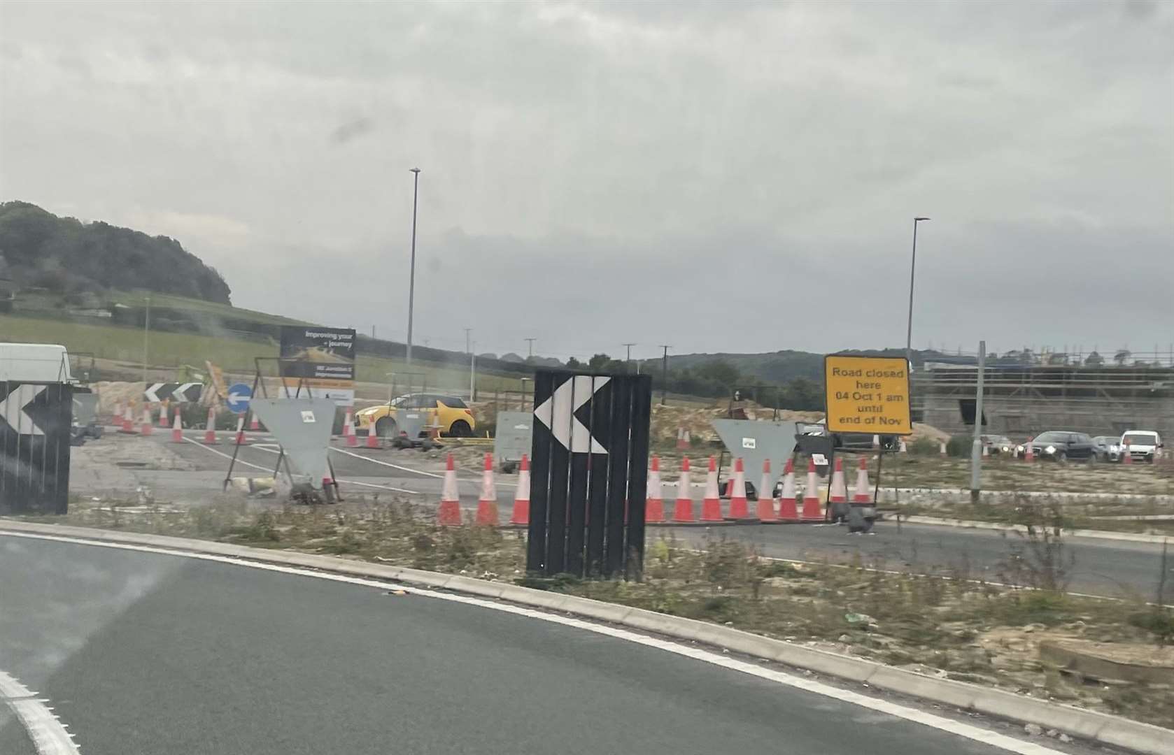 The closed section of the Stockbury roundabout. Picture: Joe Crossley