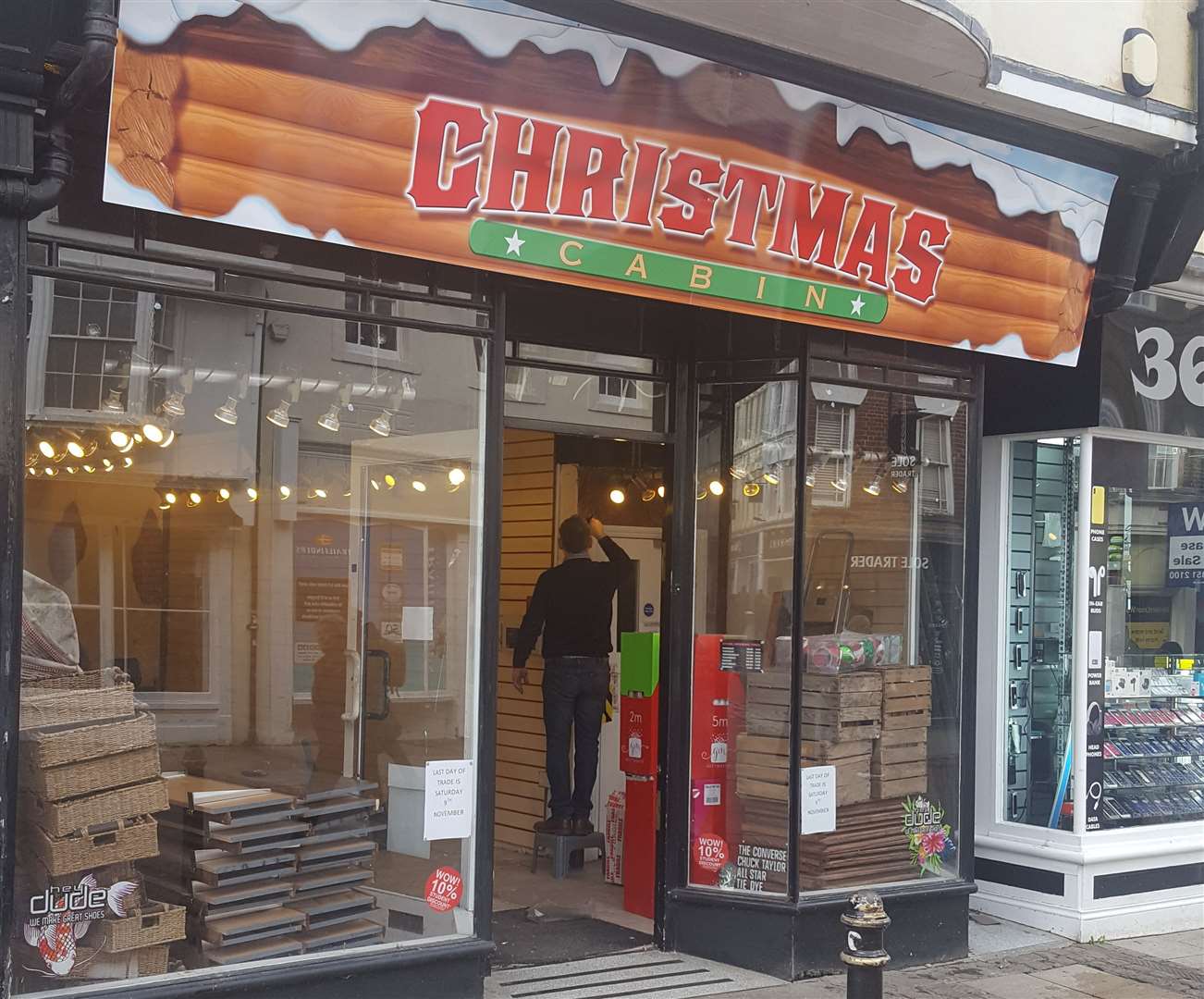 A new shop called Christmas Cabin is opening up on the site (21367282)