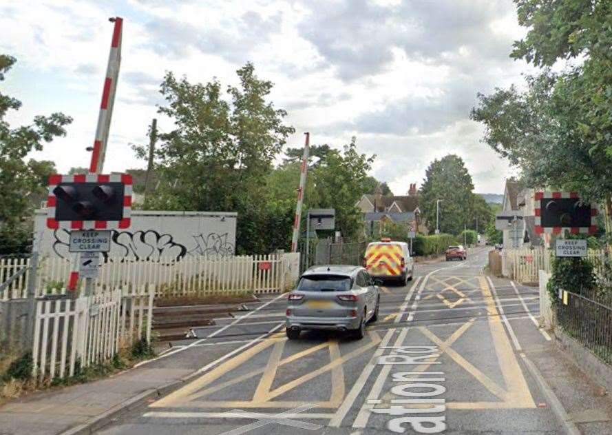 Aylesford Village Crossing on Station Road will close from July 19 until July 22. Photo: Google Maps