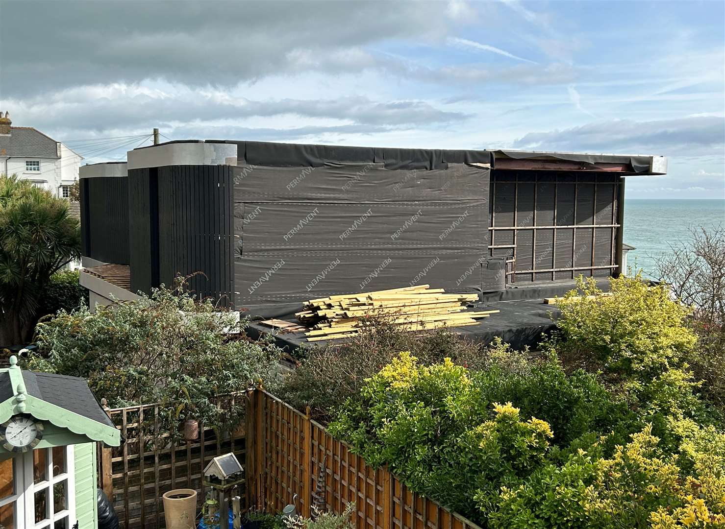 The view from a resident's home of Heatherbank in Sunnyside Road, Sandgate