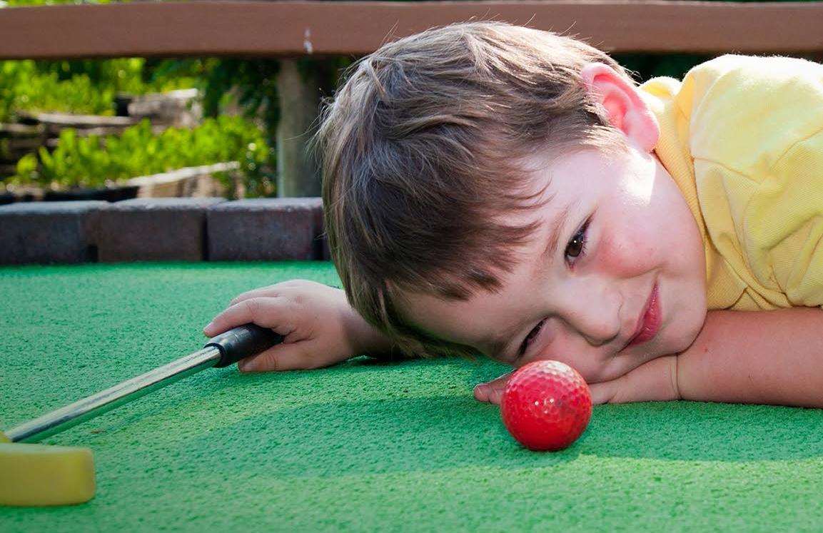 The new Leeds Castle Adventure Golf which is modelled on the Castle and its attractions.