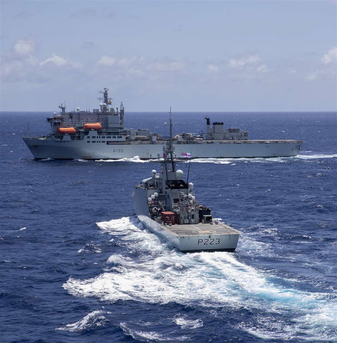 HMS Medway was commissioned into the Royal Navy at a ceremony in Chatham last year. Picture: LPhot Joe Cater/Royal Navy