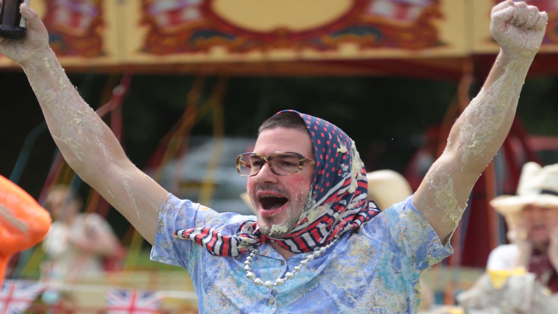 Matt Green of The Grannies celebrates