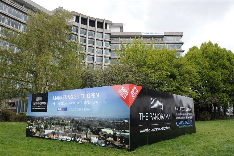 Former Charter House in Ashford, which has become the Panorama apartment block