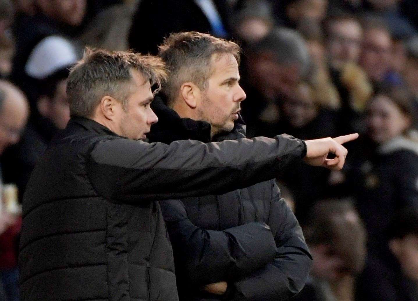 Head coach Stephen Clemence, pictured with assistant boss Robbie Stockdale, wants better from his team after a disappointing weekend Picture: Barry Goodwin