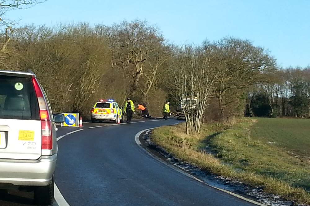 Police sealed off Hackington Road