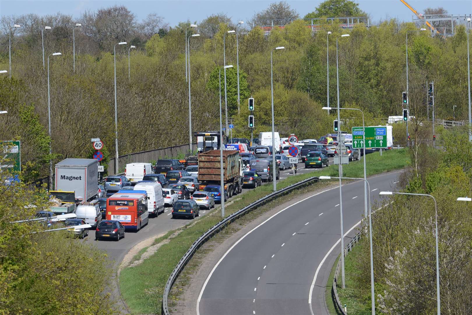 Delays at Junction 10 Scene of the accident on Bad Munstereifel Road