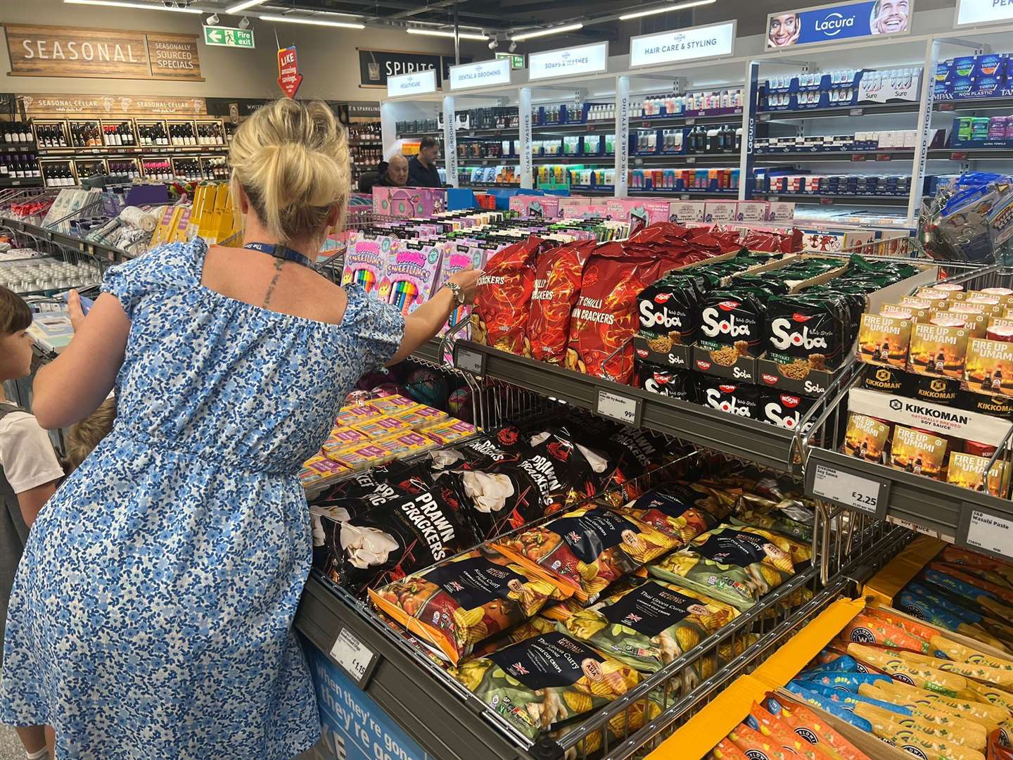 Inside the new Aldi in Neats Court Business Park, Queenborough