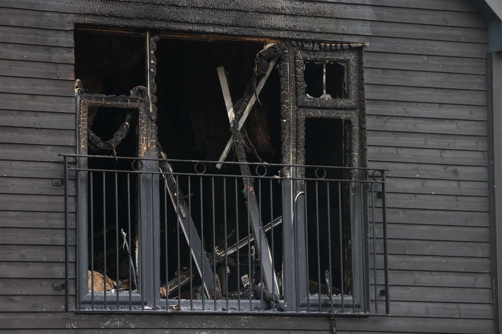 Firefighters tackled the blaze between yesterday evening and this morning. Picture: UKNIP