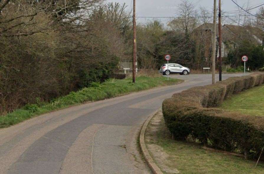 Pound Lane in Ashford has been shut following a crash involving a car and a lorry. Picture: Google