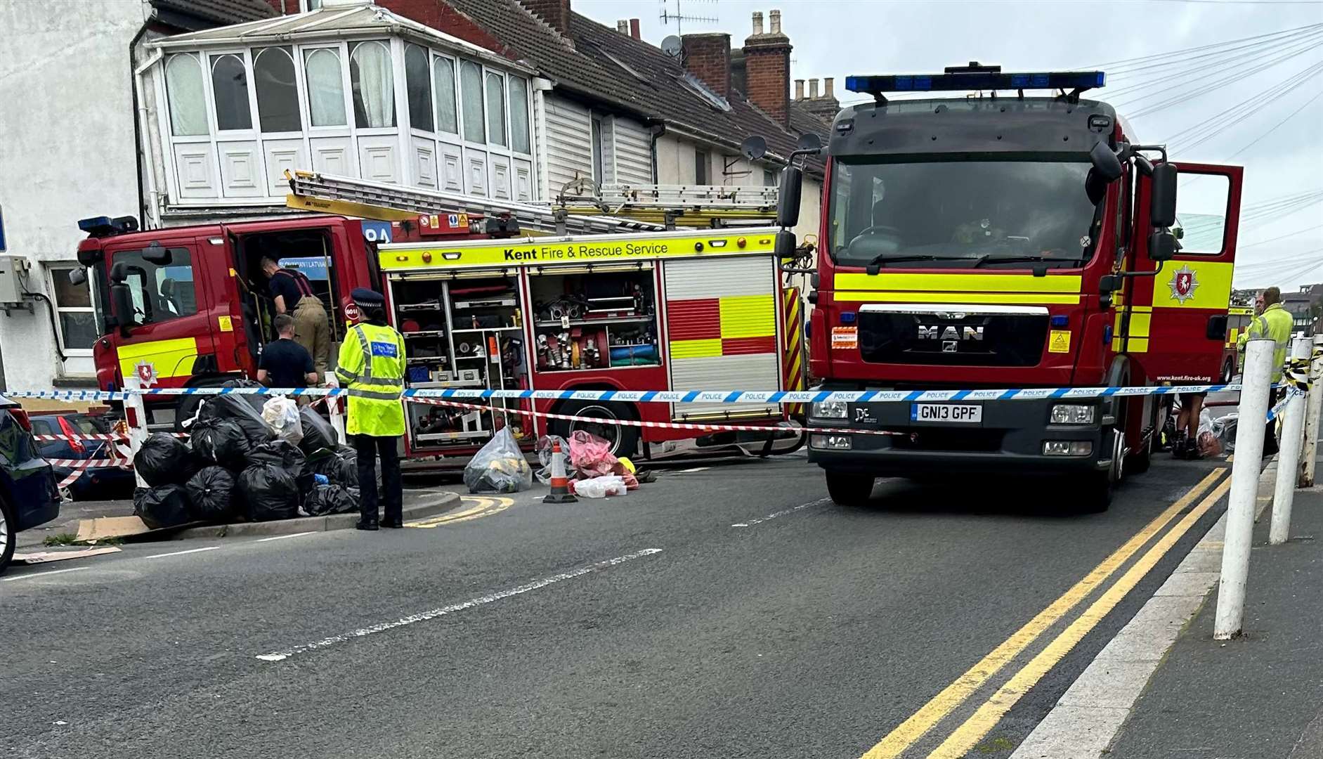 A garage fire broke out in Short Street, Chatham. Picture: Angela Louise Fox