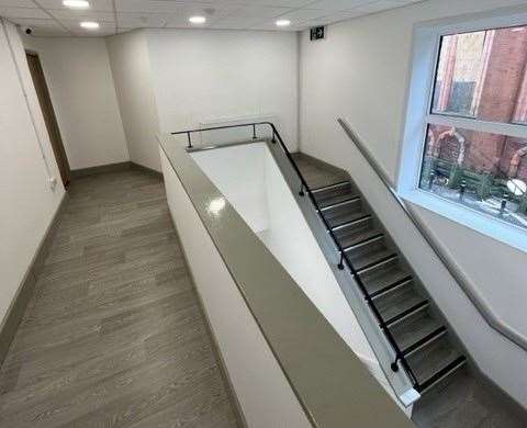 The staircase at Masters House, the former council offices in Trinity Road, Sheerness