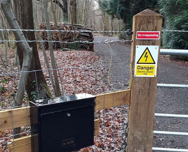 Driveways and fencing have been laid in the woodland