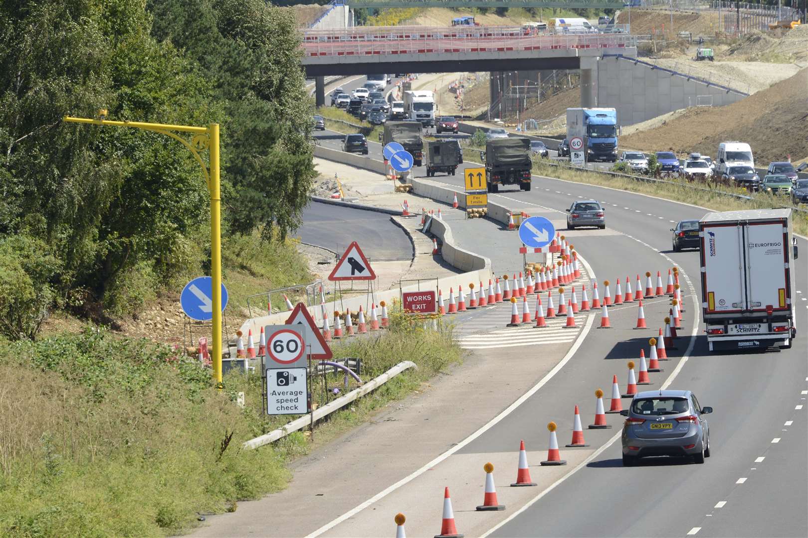 M20 Junction 10a works in Ashford last year. Picture: Paul Amos