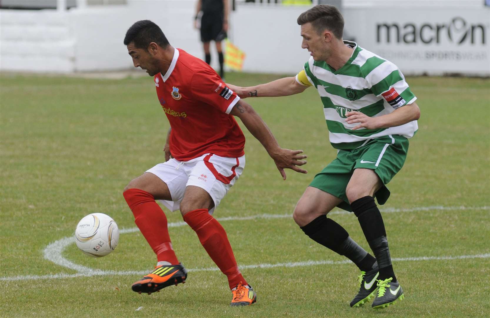 Sammi Takaloo will be following in the footsteps of dad Mo Takaloo, pictured, in playing for Whitstable. Picture: Paul Amos