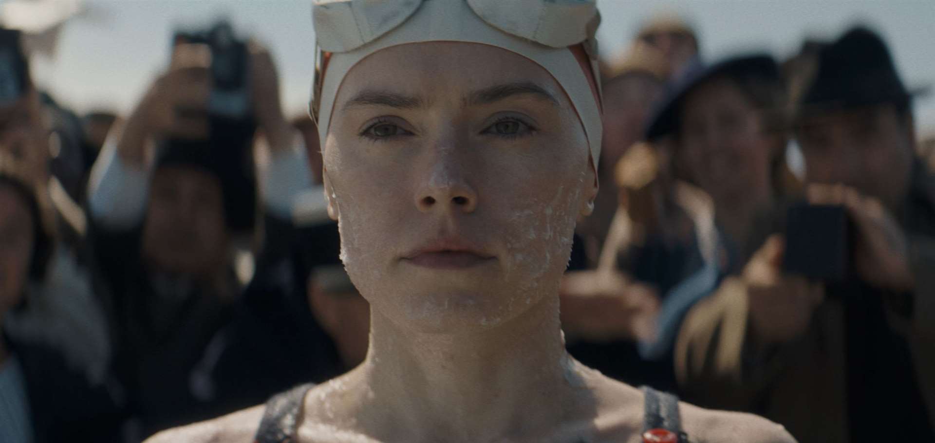 Young Woman and the Sea is a true story starring Daisy Ridley as Gertrude Ederle. Picture: Courtesy of Disney