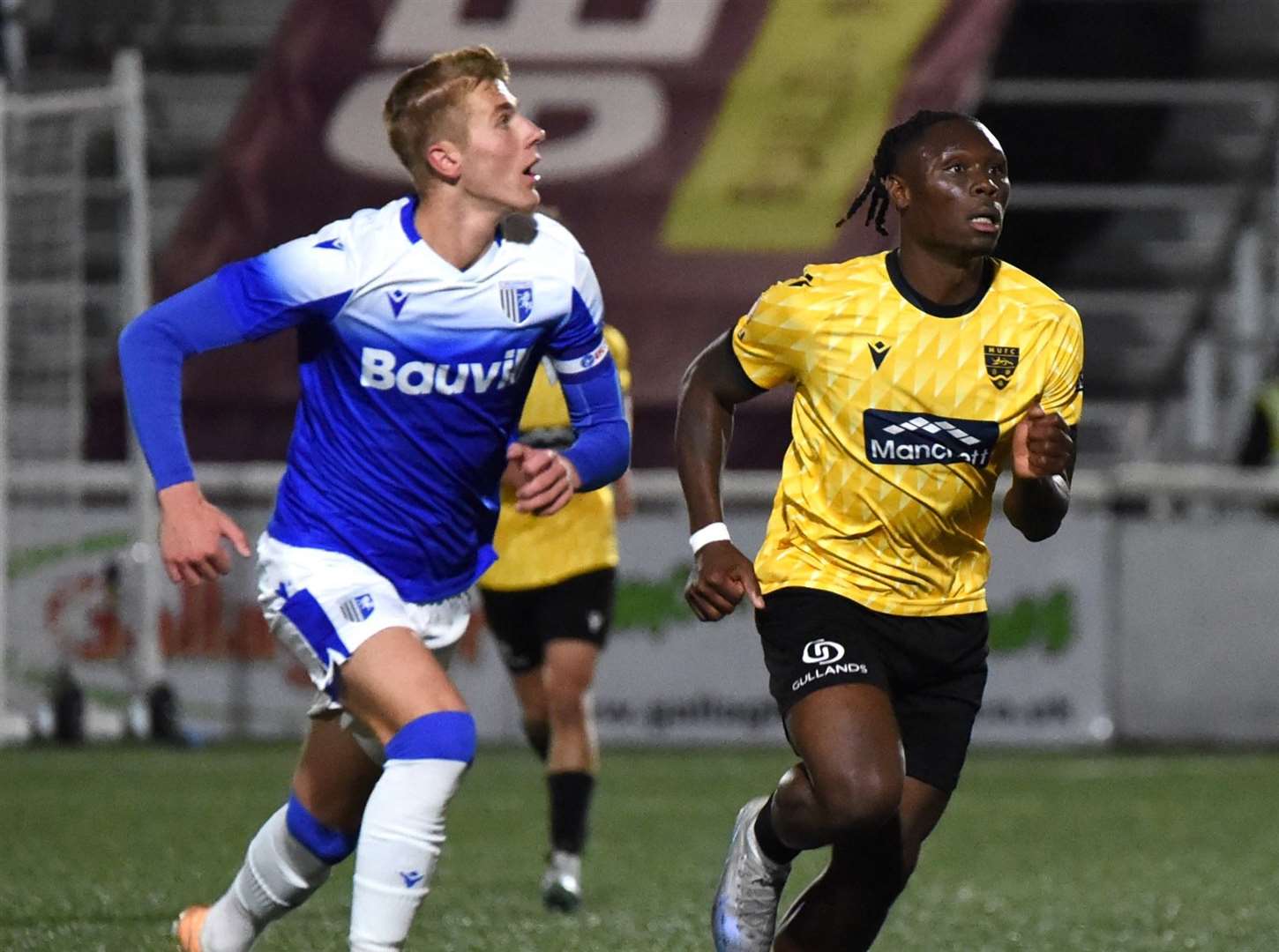 Razzaq Coleman De-Graft in Kent Senior Cup action against Gillingham. Picture: Steve Terrell