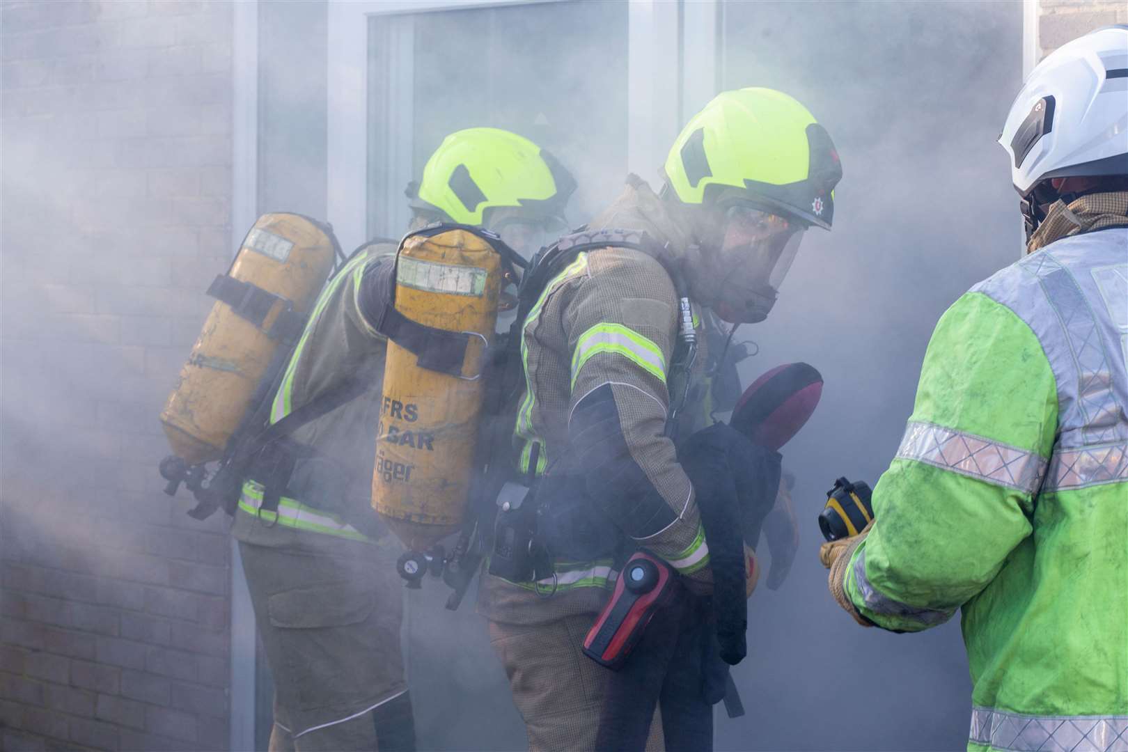 Fire crews used breathing apparatus to tackle the flame. Picture: Stock image