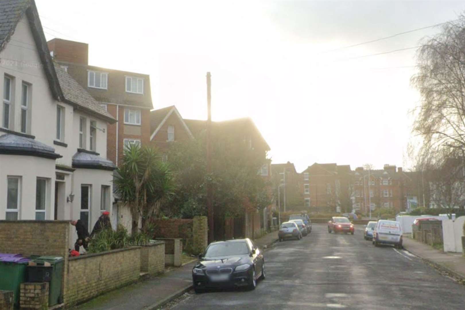 Vehicles were targeted in Claremont Road in Folkestone. Picture: Google