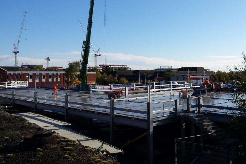 The steel structure at Tonbridge station. Picture: @tontweet