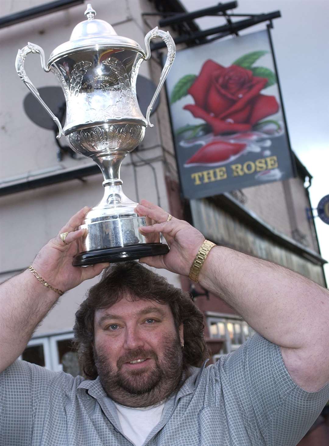 Andy "The Viking" Fordham at his former pub, The Rose in Overy Street, Dartford.