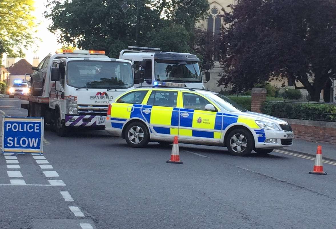 Scene of the crash in Faversham.