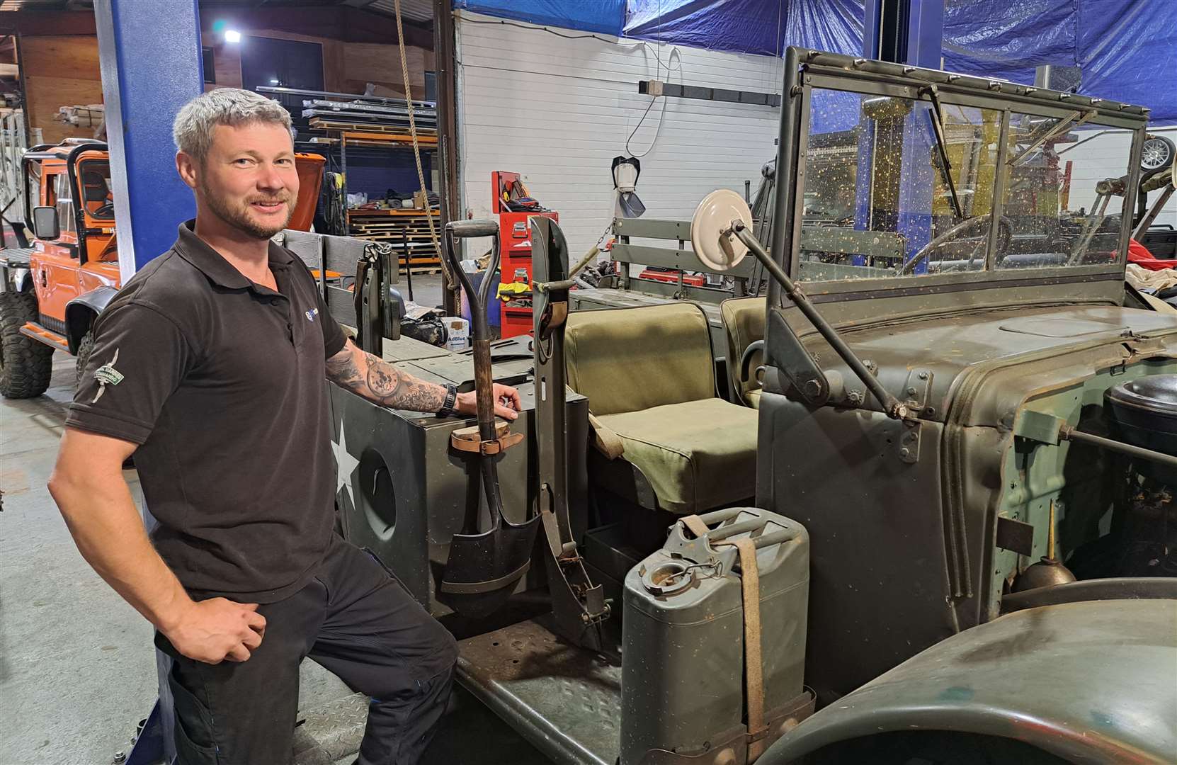 Stewart Roberts in his workshop